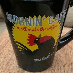 Rooster Mornin’ Cafe Coffee Mug Super cute and bright…NWT